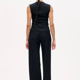 Neyat Trousers - Blackish Pinstripe