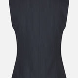 Menea Top - Blackish Pinstripe