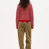 Cori Jumper - Crimson Red Strip