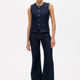 Mene Waistcoat - Dark Denim Wash