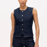 Mene Waistcoat - Dark Denim Wash