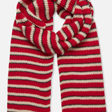 Leora Scarf - Crimson Red Strip