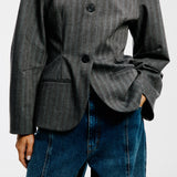 Botilda Jacket - Grey Stripes