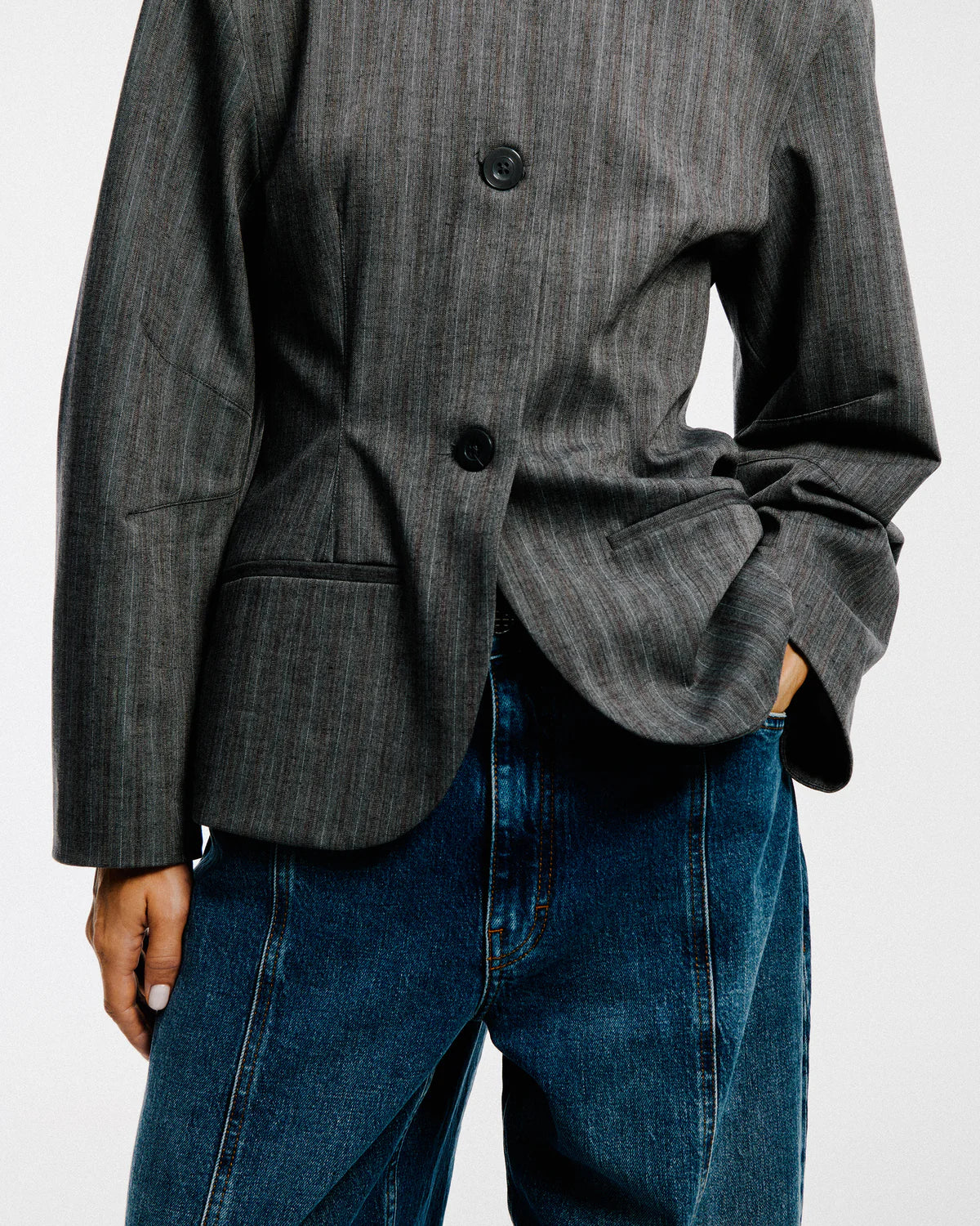 Botilda Jacket - Grey Stripes