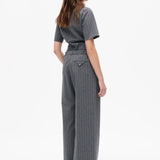 Noor Trousers - Grey Stripes