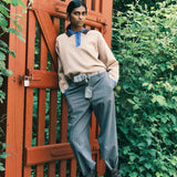 Noor Trousers - Grey Stripes