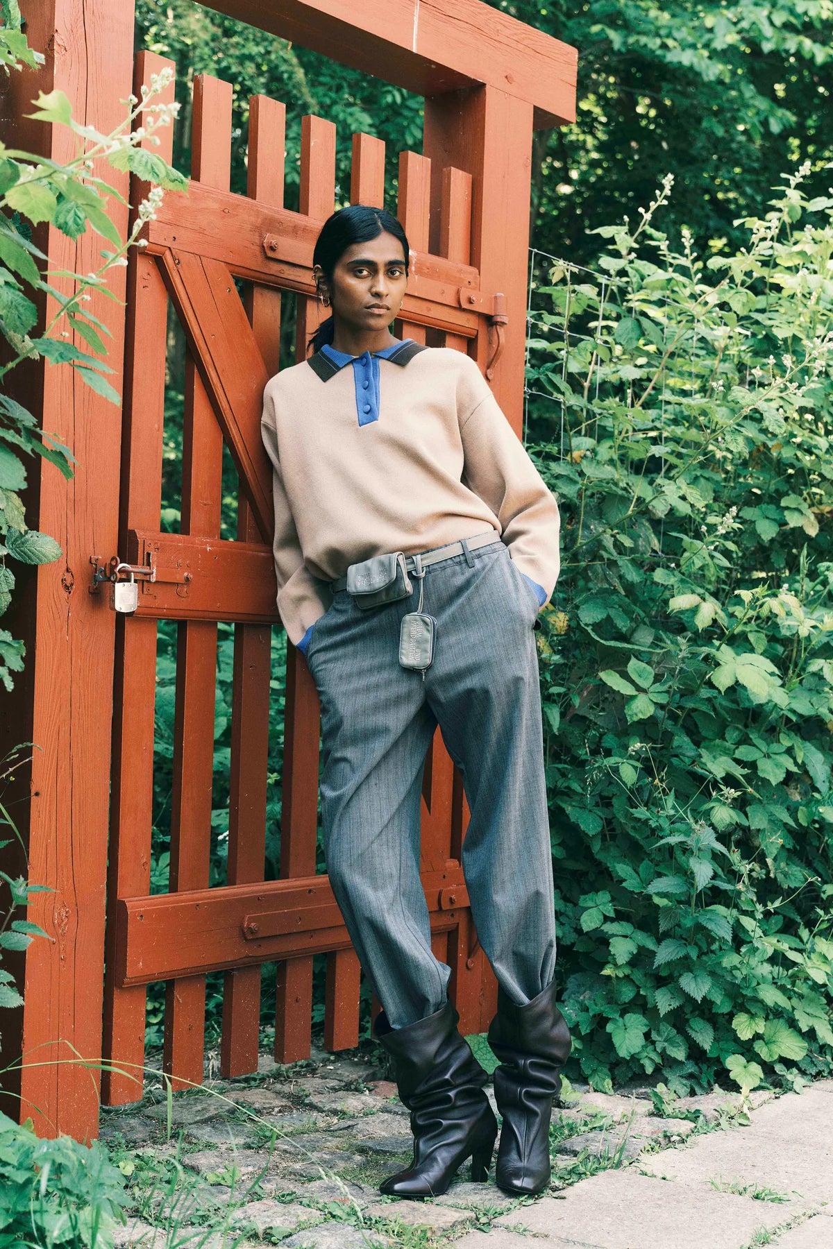 Noor Trousers - Grey Stripes