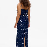 Atalia Dress - Navy Cream Dot