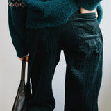 Nara Trousers - Bottle Dark Green
