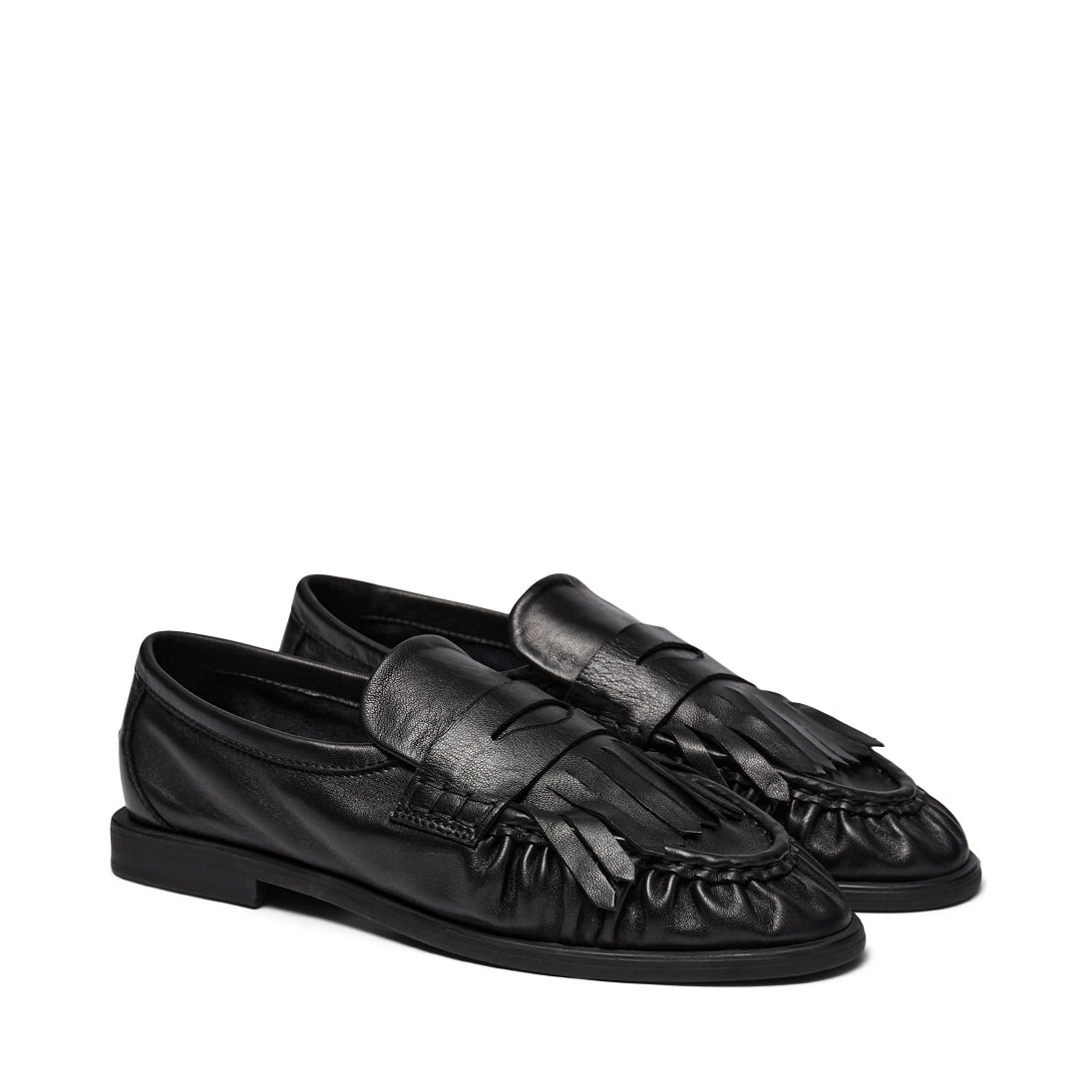 PAElmira Fringle Loafers - Black