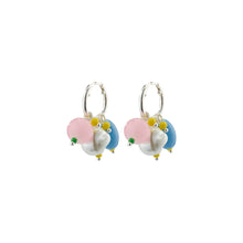 Load image into Gallery viewer, Pilgrim Jacobine Pearl Pendant Hoops - Multi/Silver

