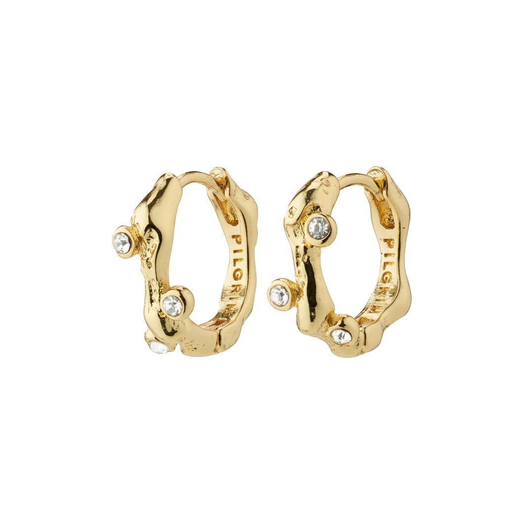 Pilgrim Urszula Crystal Hoops - Gold