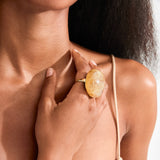 Aase Ring - Creamy/Gold