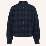 Sarah Short Blouse - Green Tartan