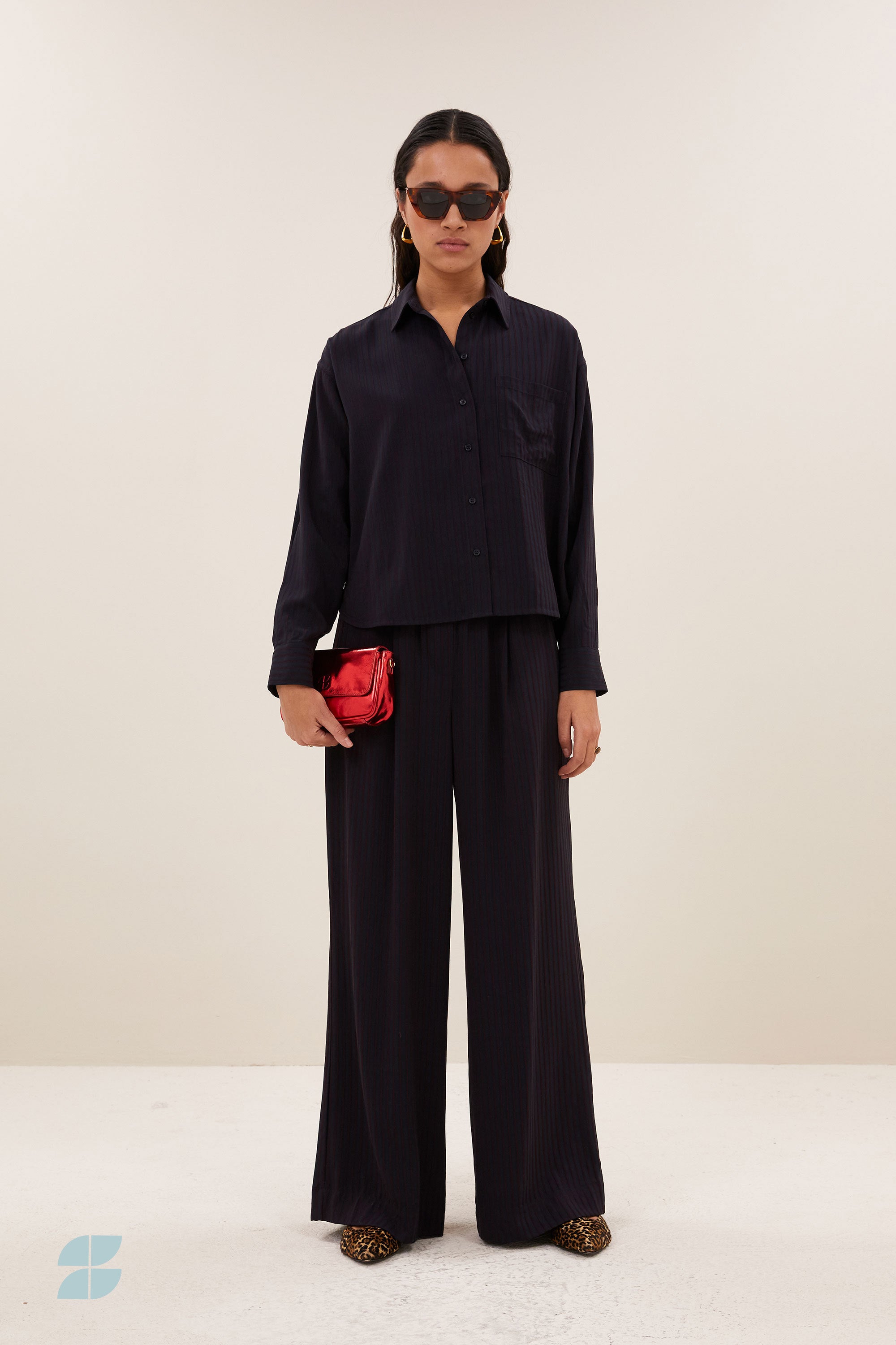 Lise Blouse - Wine Stripe