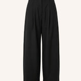 Jule Herringbone Trousers - Black