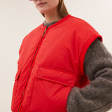 Gio Sleeveless Jacket - Poppy Red