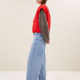 Gio Sleeveless Jacket - Poppy Red