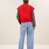 Gio Sleeveless Jacket - Poppy Red