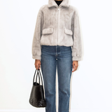 Alba Faux Fur Jacket - Grey