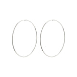 April Maxi Hoop Earrings - Silver
