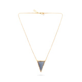 Triangle Pendant Necklace - Blue Lace