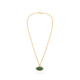 Eye Pendant Necklace - Malachite