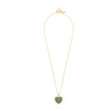 Mini Heart Pendant Necklace - Turquoise