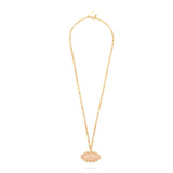 Eye Pendant Necklace - Rose Quartz