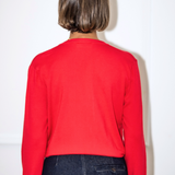 Gianna Frill Cardigan - Red