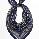 Multi-key print scarf - Navy