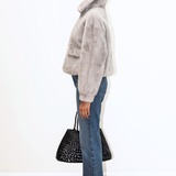 Alba Faux Fur Jacket - Grey