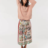 Vanessa Midi Skirt - Rouge
