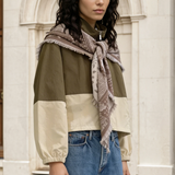 Large Triangle Bandana Scarf - Taupe