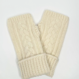 Wool & Cashmere Braids Fingerless Gloves - Nieve