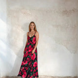 Lotus Dress - Black Poppy