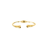 Solid Pebble Cuff Bangle - Gold