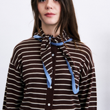 Kastro Cardigan & Scarf Set - Brown/Ice
