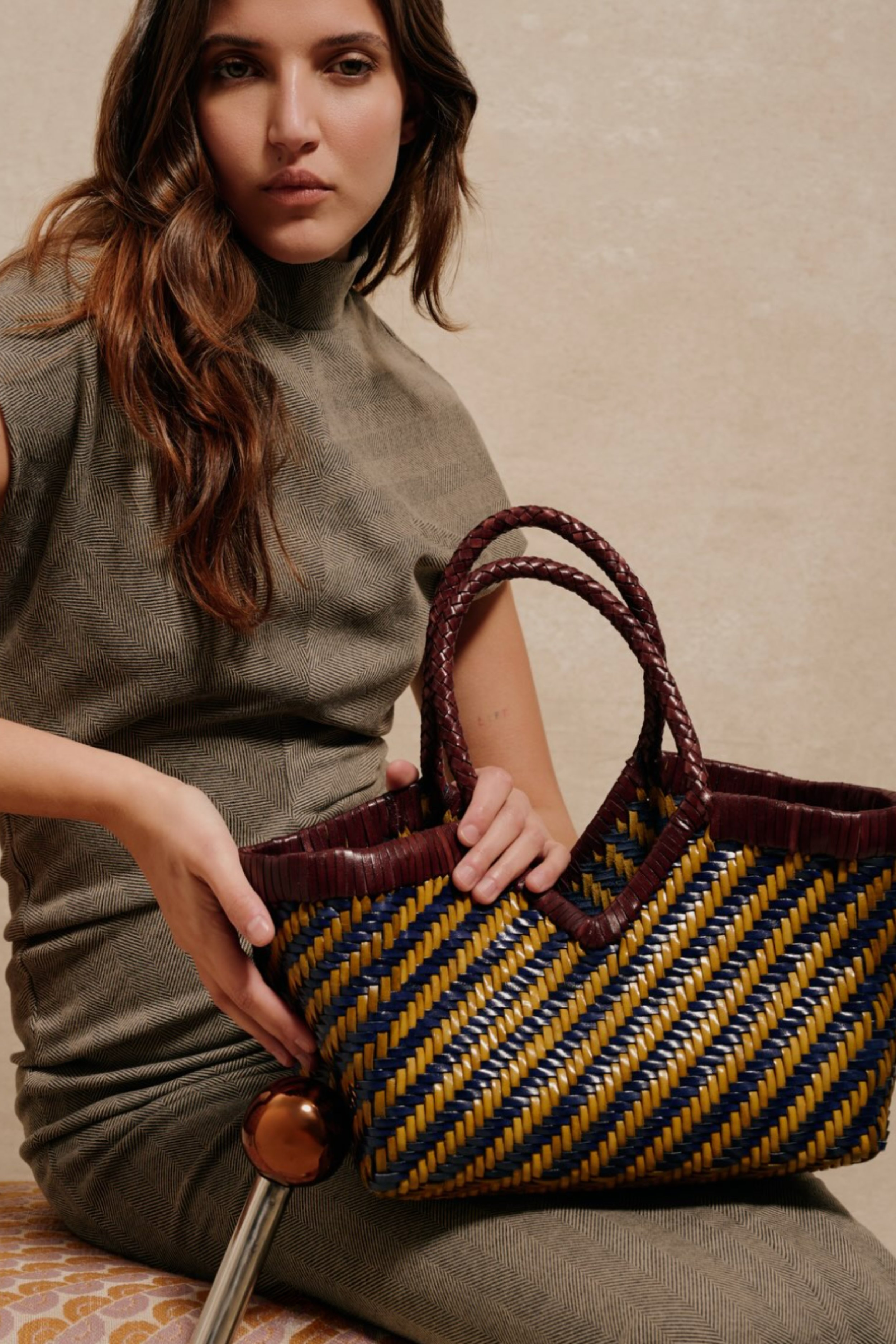 Monet Stripes Bag - Curry/Night/Barolo