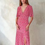 Imelda Dress - Ditsy Red