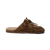 PAYasma Suede Mules - Brown