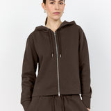 Lr Nuka 9 Zip Hoodie Cardigan - Coffee