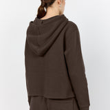 Lr Nuka 9 Zip Hoodie Cardigan - Coffee