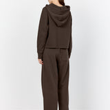 Lr Nuka 9 Zip Hoodie Cardigan - Coffee