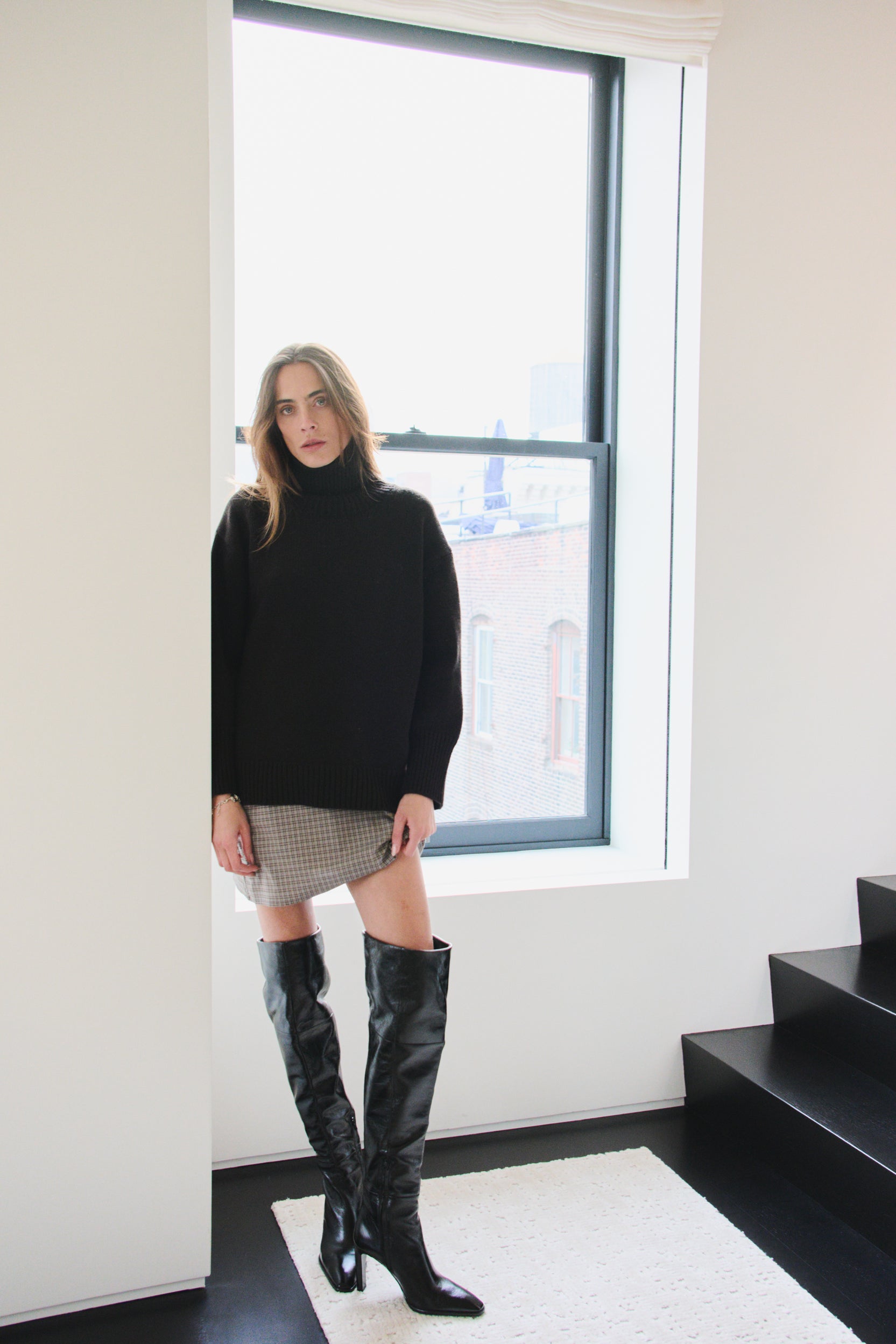 LR Perle 3 Turtleneck Jumper - After Dark