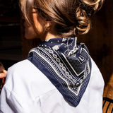 Multi-key print scarf - Navy