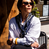 Multi-key print scarf - Navy