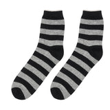 Tipped Striped Socks - Black/Grey