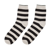 Tipped Striped Socks - Snow/Bitter