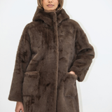 Oceane Faux Fur Coat - Brown